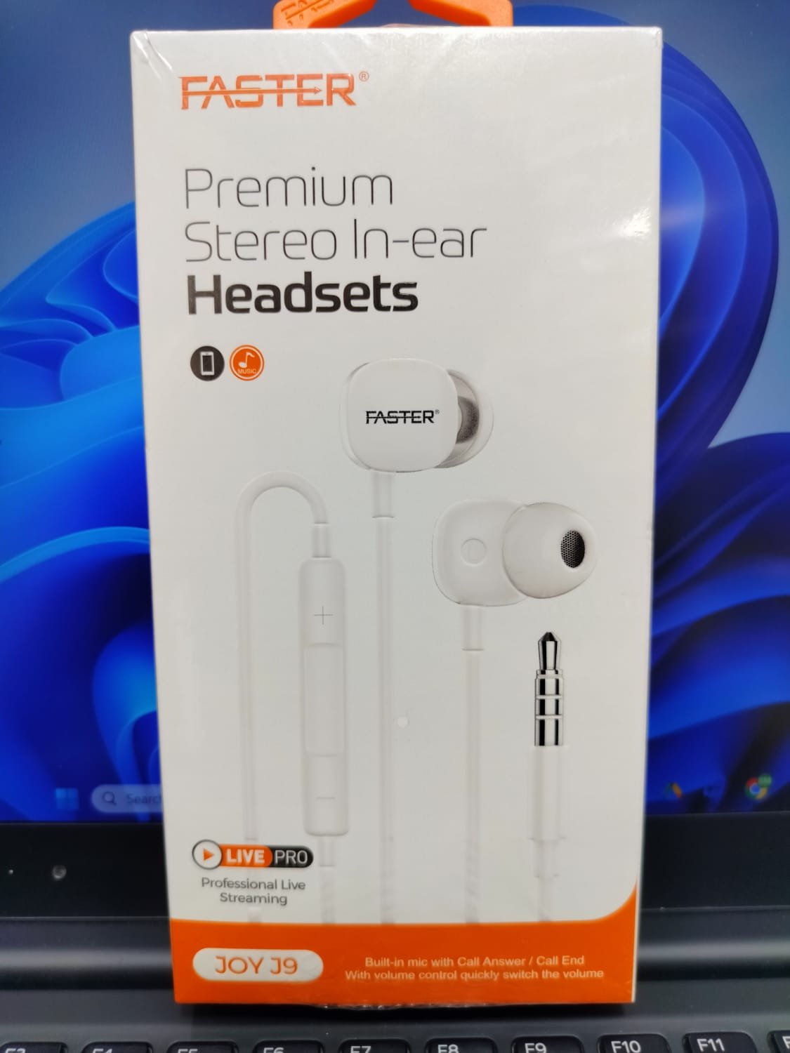Faster JOY-J9 Handsfree 3.5MM Sterio With Extra Bass Handfree For live &amp;amp; Voice Phone Call Joy J9 Wir