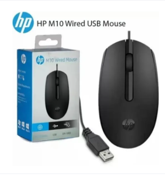 HP M10 Wired Optical Mouse – USB, High Precision, Ergonomic Design – Plug &amp;amp;amp; Play – Black Mouse