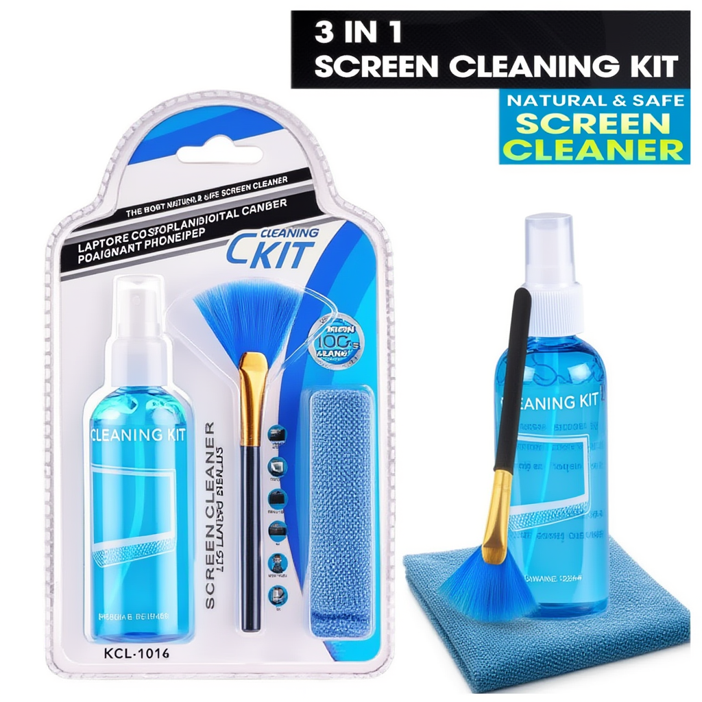 Super Cleaning Kit 3 in 1 For LCD, LED Laptop, DSLR Lens Phone and Screens by techprofixer