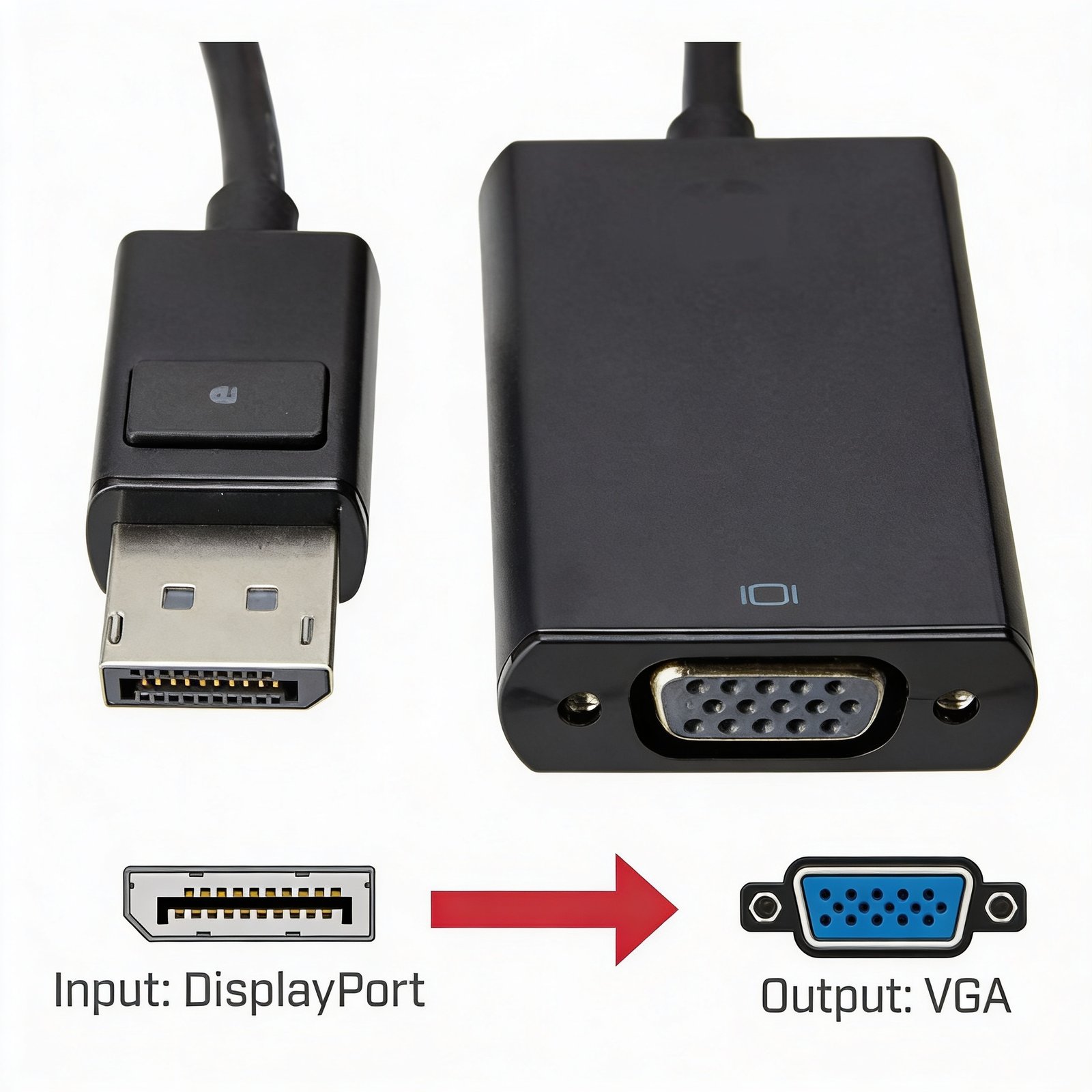 DISPLAY Port to VGA Converter - D-port To VGA Convertor DP Display Port Male To VGA Female Cable Con