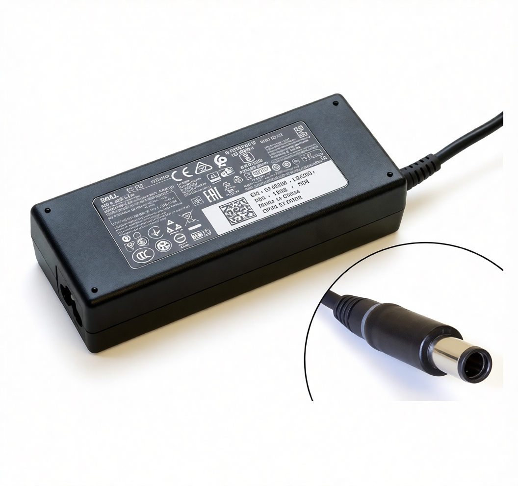 DELL 19.5 4.62A 90W Standard Pin C/P Laptop Charger With Powe Cable