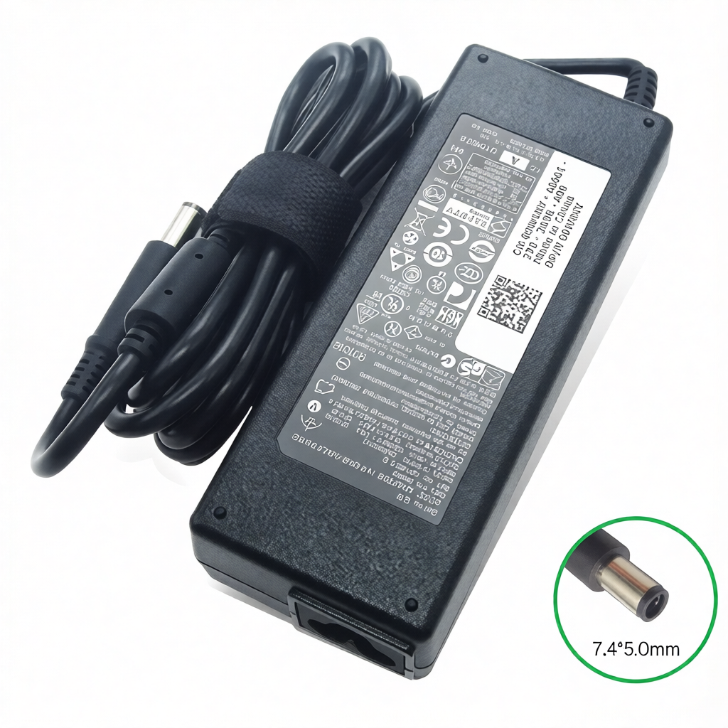 DELL 19.5 4.62A 90W Standard Pin C/P Laptop Charger With Powe Cable