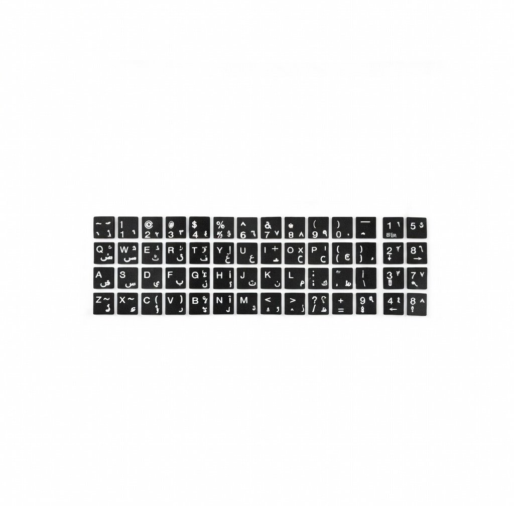 Laptop Keyboard Universal Button Sticker English &amp;amp; Arabic by techprofixer