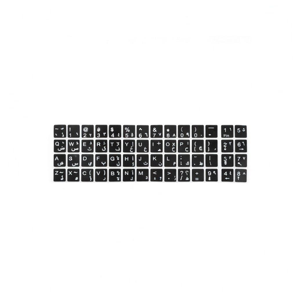 Laptop Keyboard Universal Button Sticker English &amp;amp; Arabic by techprofixer