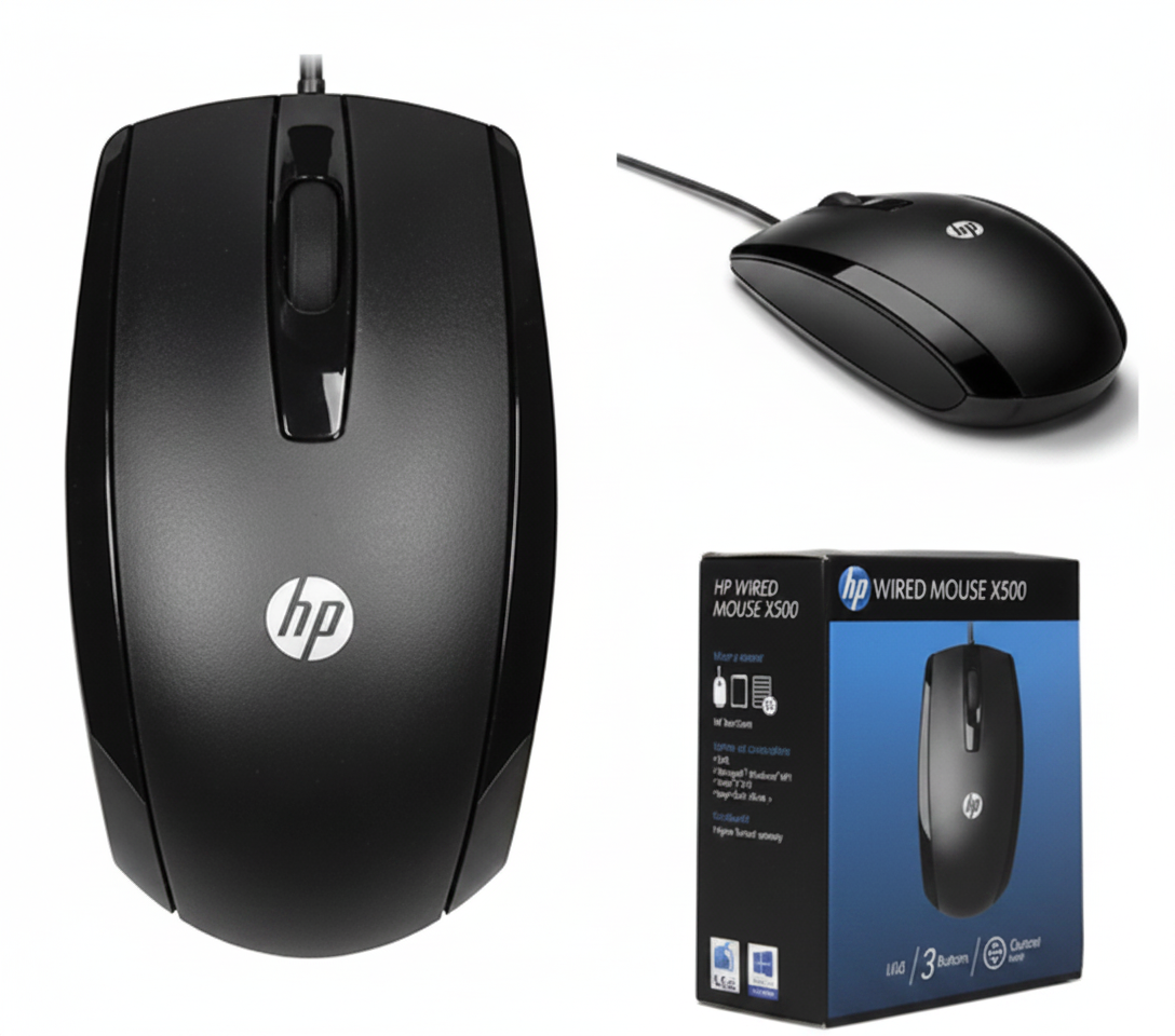 HP X500 Optical Mouse - Wired Mouse – Comfortable &amp;amp; Reliable USB Mouse for laptop &amp;amp; PC