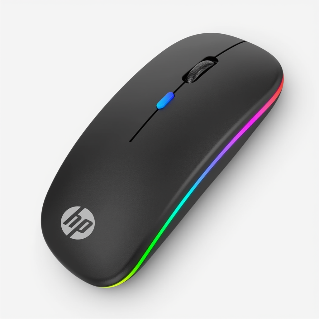 HP W10 Bluetooth Wireless Dual Mode 2in1 Wireless Mouse with 2.4 Ghz Wireless Connectivity, Adjustab