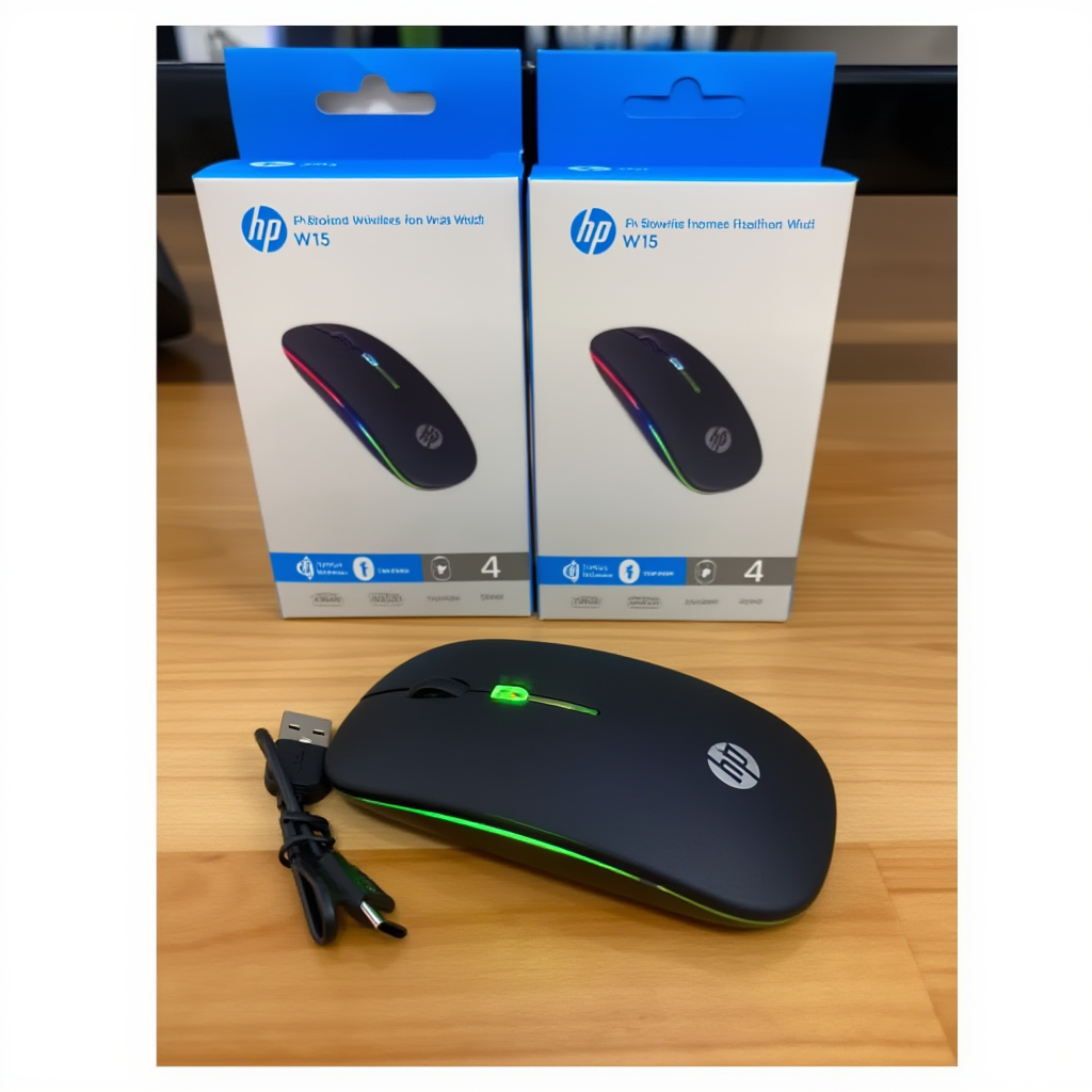 HP W10 Bluetooth Wireless Dual Mode 2in1 Wireless Mouse with 2.4 Ghz Wireless Connectivity, Adjustab