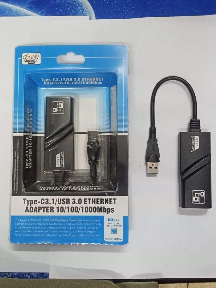 USB 3.0/3.1 Gigabit Ethernet Adapter — 10/100/1000Mbps Network LAN Converter for Laptop, PC &amp;amp; Mac