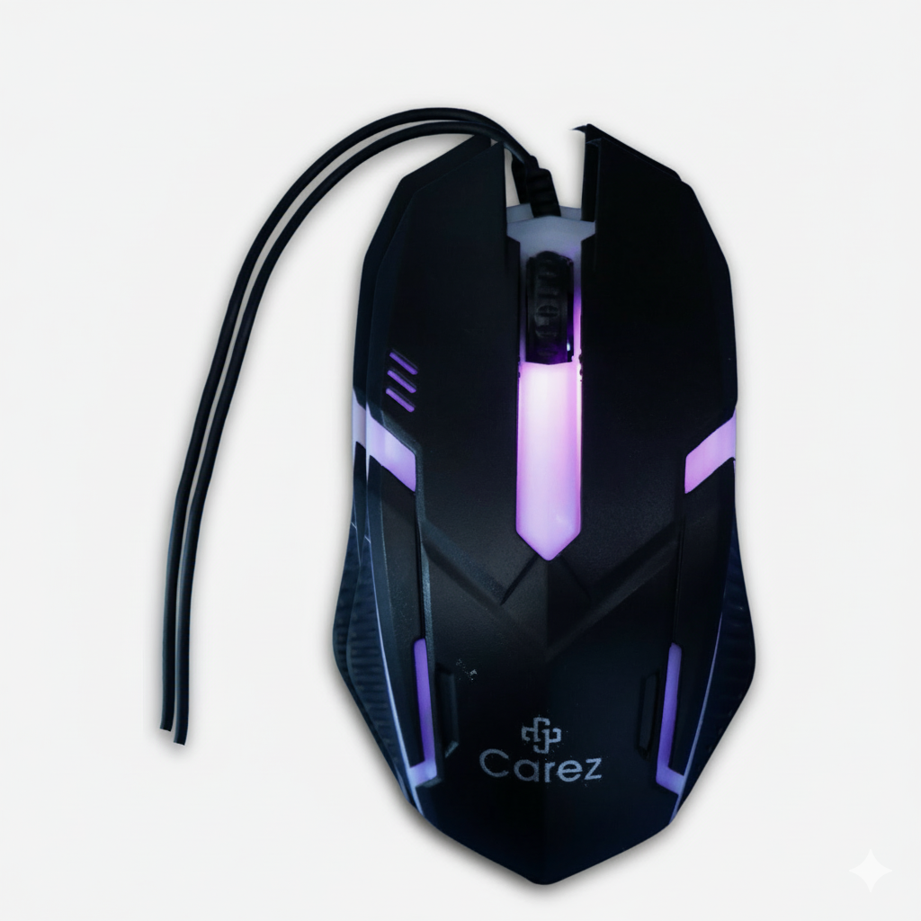 Carez W110 RGB Gaming Mouse | Pro Level Performance | Wired USB | 3200 DPI Adjustable | Ergonomic De